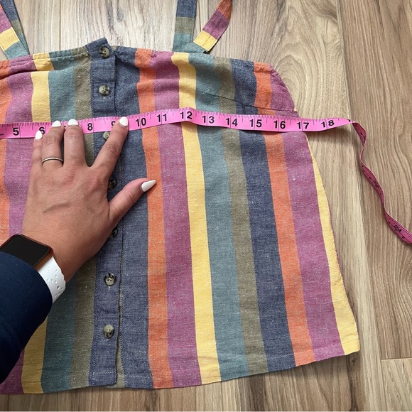 Rainbow Stripe Button-Front‎ Tank Top - Picture 8 of 10